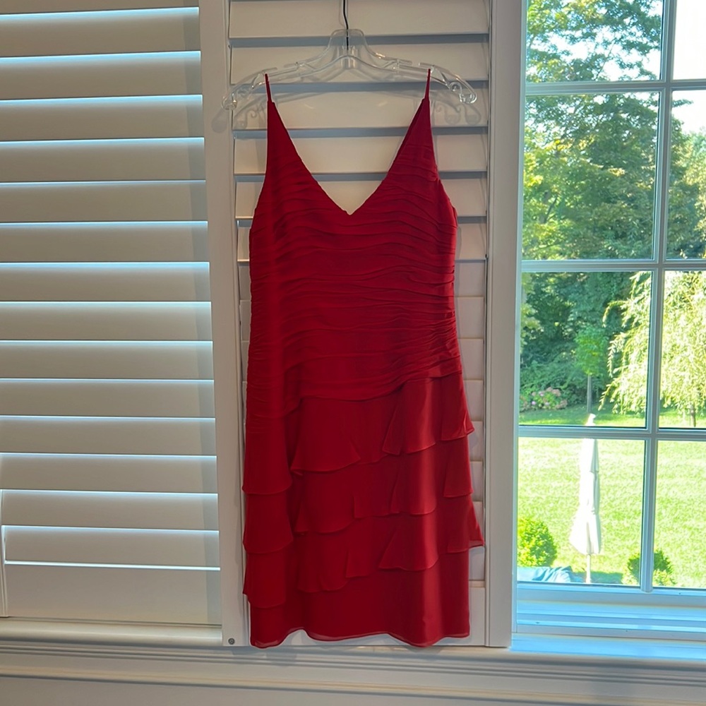Kay Unger red dress
